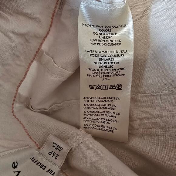 Anthropologie Maeve The Colette Linen Blend High Rise Wide Leg Crop Pants - Picture 6 of 13